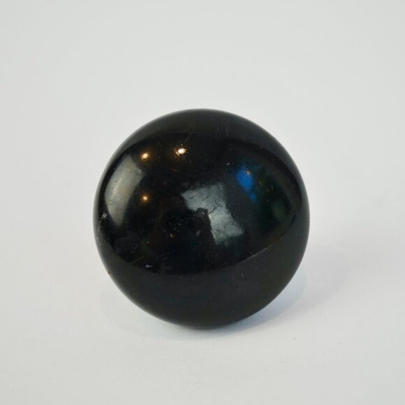 Antique Black Porcelain Door Knob Vintage Salvage Hardware - Picture 1 of 5